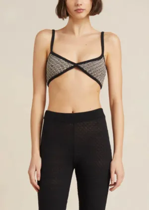 Valentina Knit Brallette - Black/Oat
