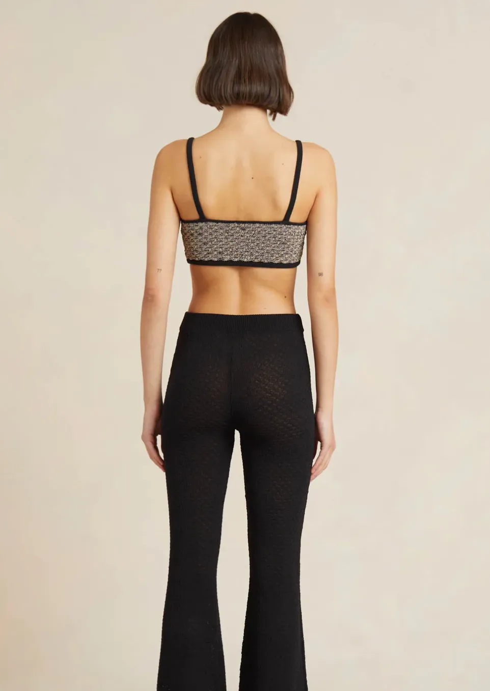 Valentina Knit Brallette - Black/Oat