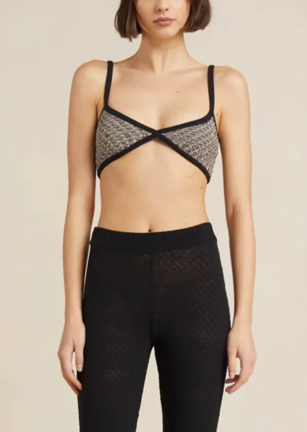 Valentina Knit Brallette - Black/Oat