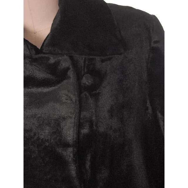 Vintage Ladies Velour Short Coat Great Sleeves Asymmetrical 1920s  Downton Abbey Era 42" Bust