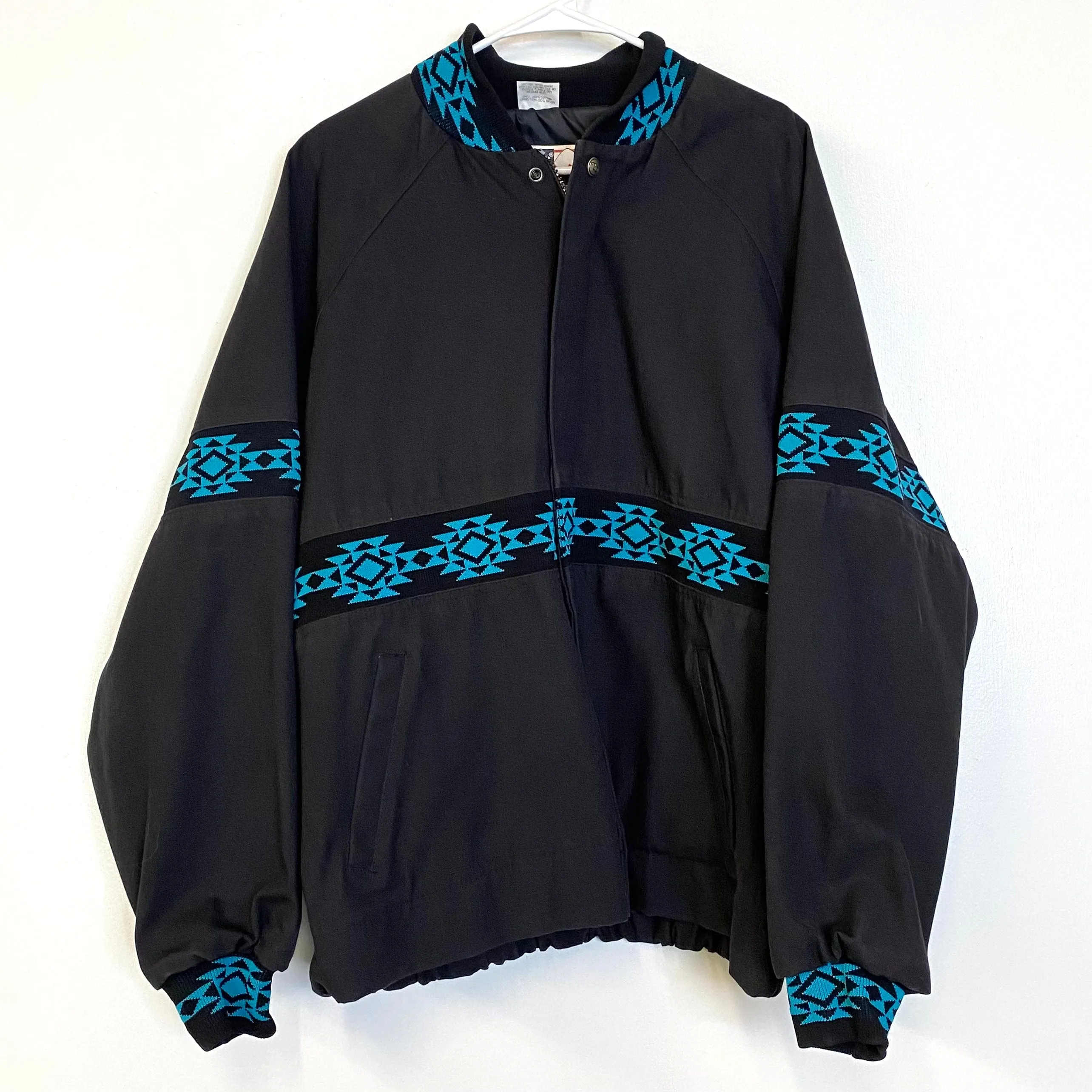 Vintage Walls Western Wear USA Mens XL Rancher Teal/Black Canvas Work Chore Coat Jacket