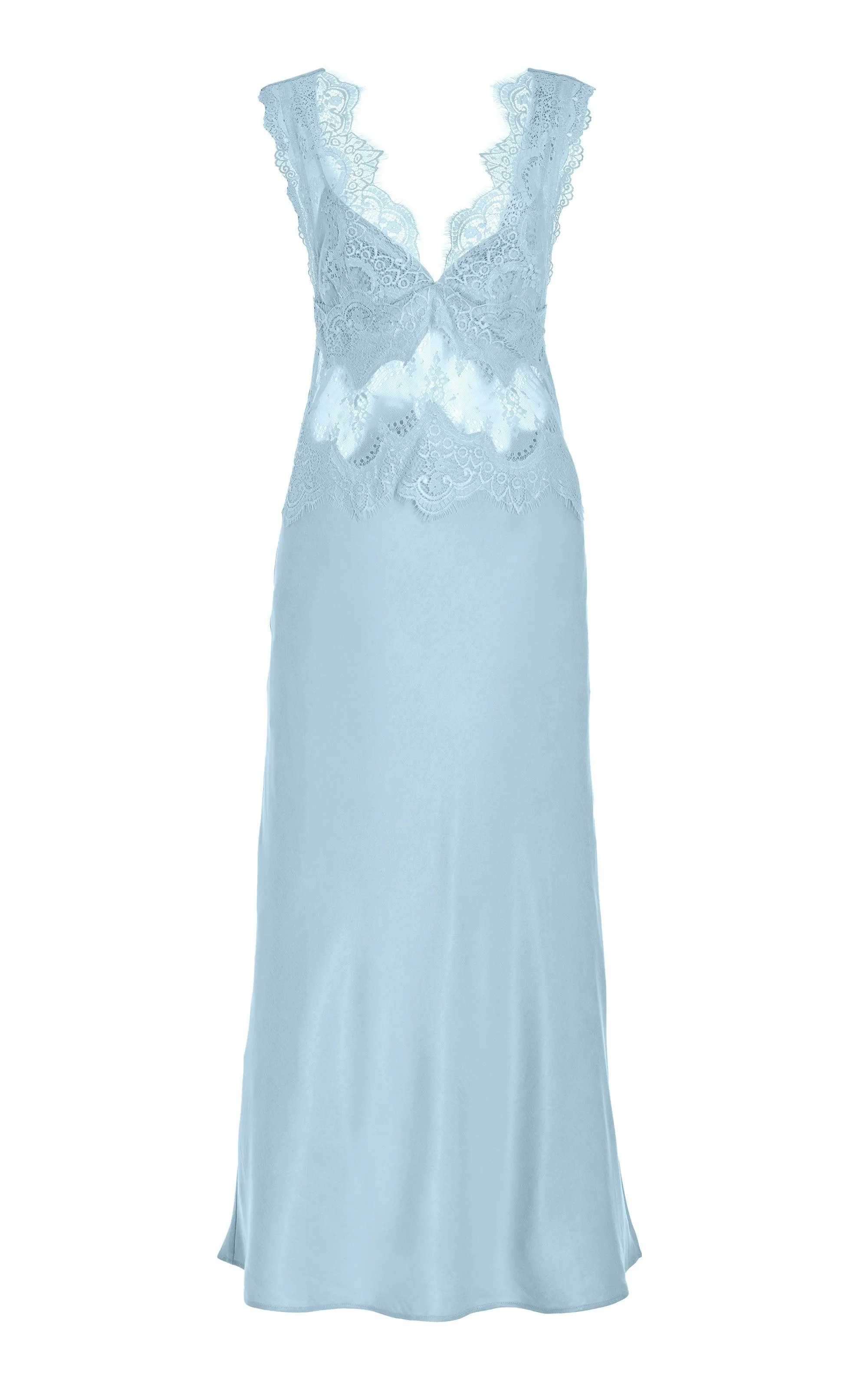 VISIONS LACE FLOOR LENGTH DRESS | SKY BLUE