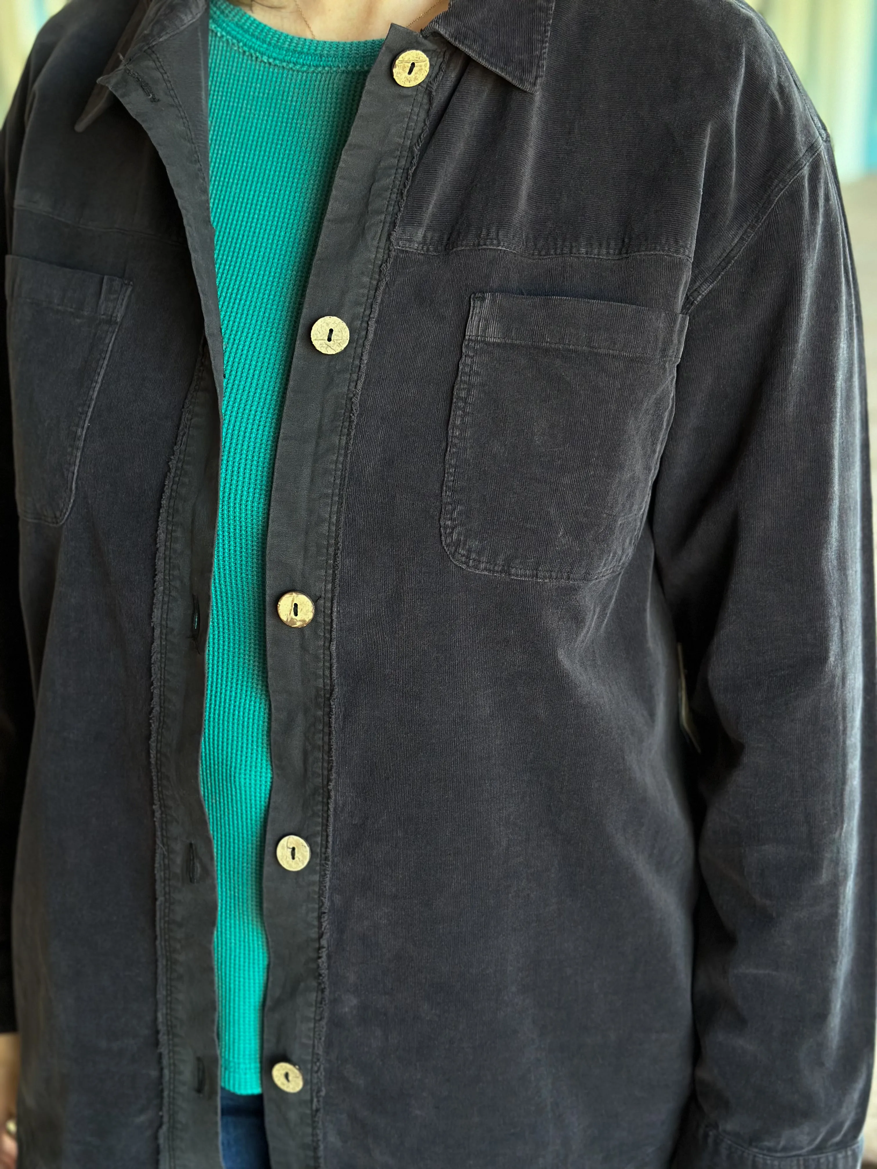 Waffle Knit Shaped Crew - Alpine