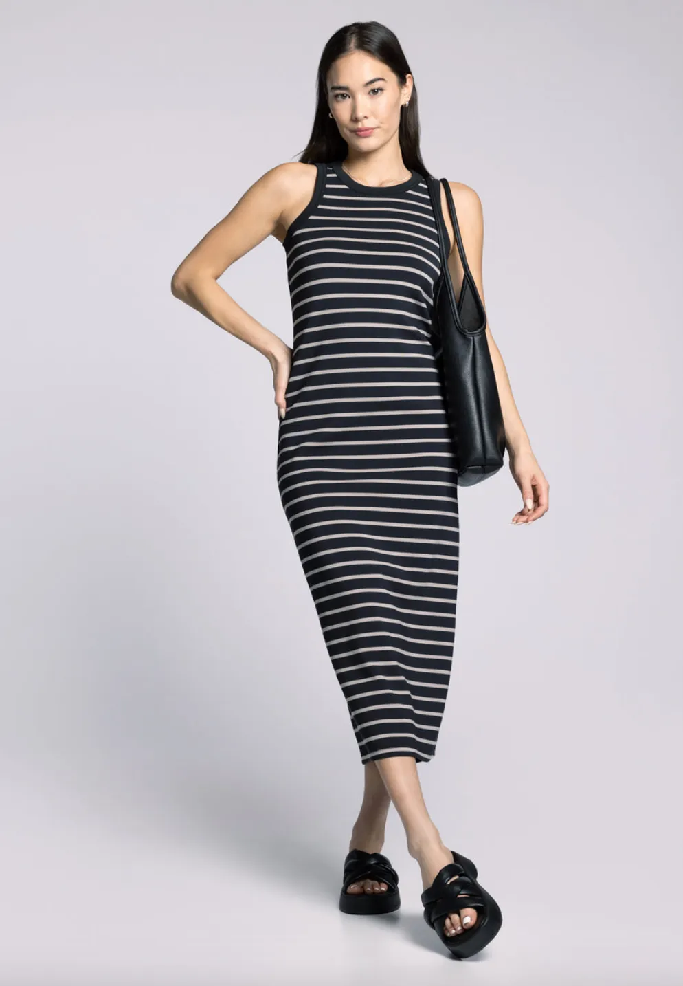 Walter Dress -- Black Taupe