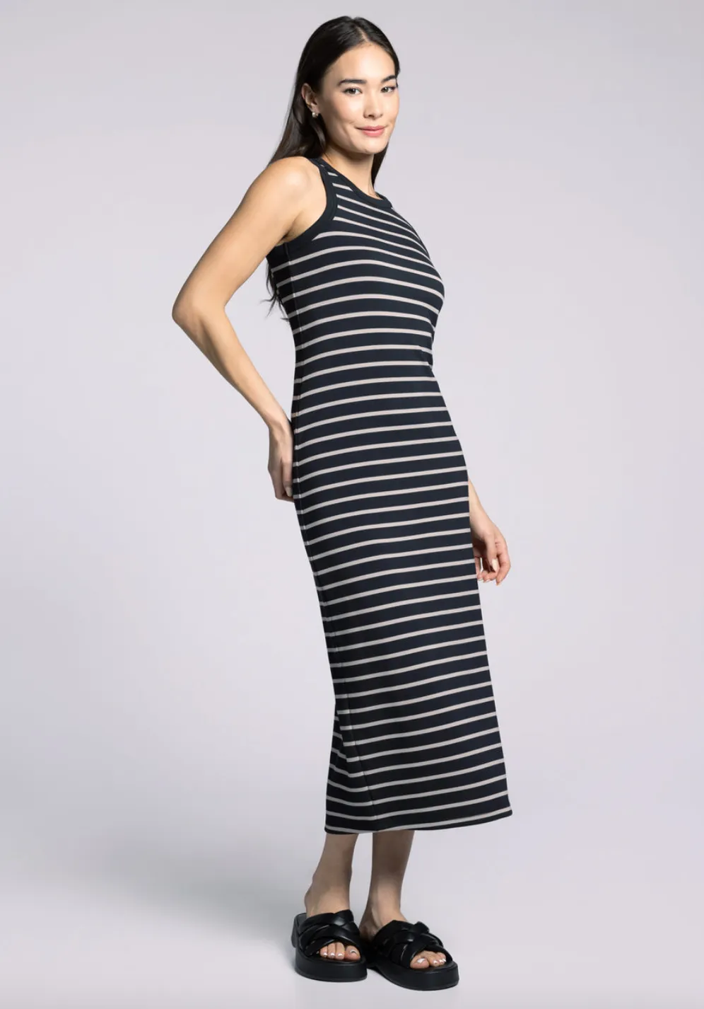 Walter Dress -- Black Taupe