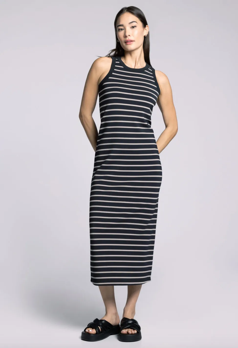 Walter Dress -- Black Taupe