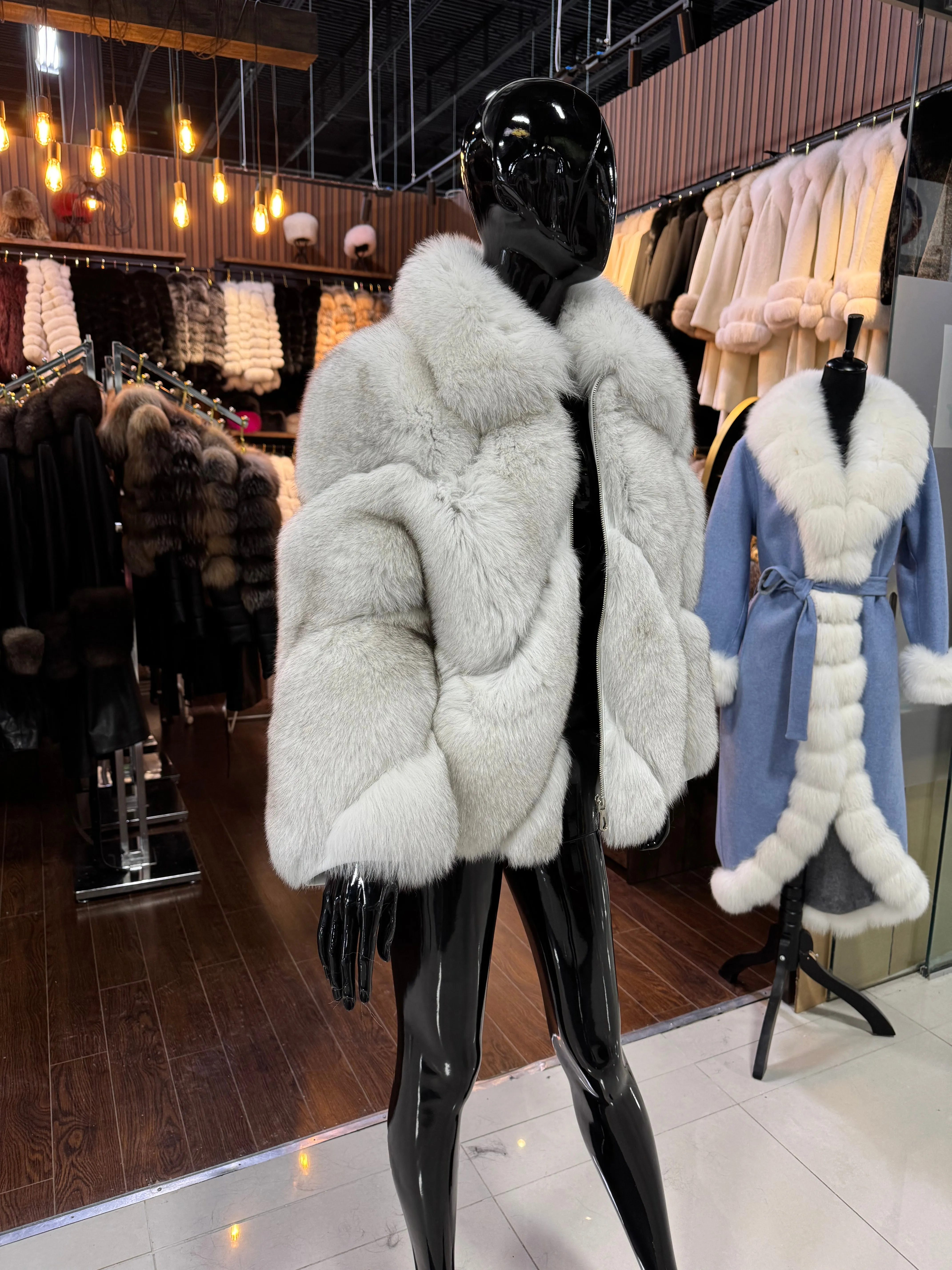 White Fox Fur Jacket