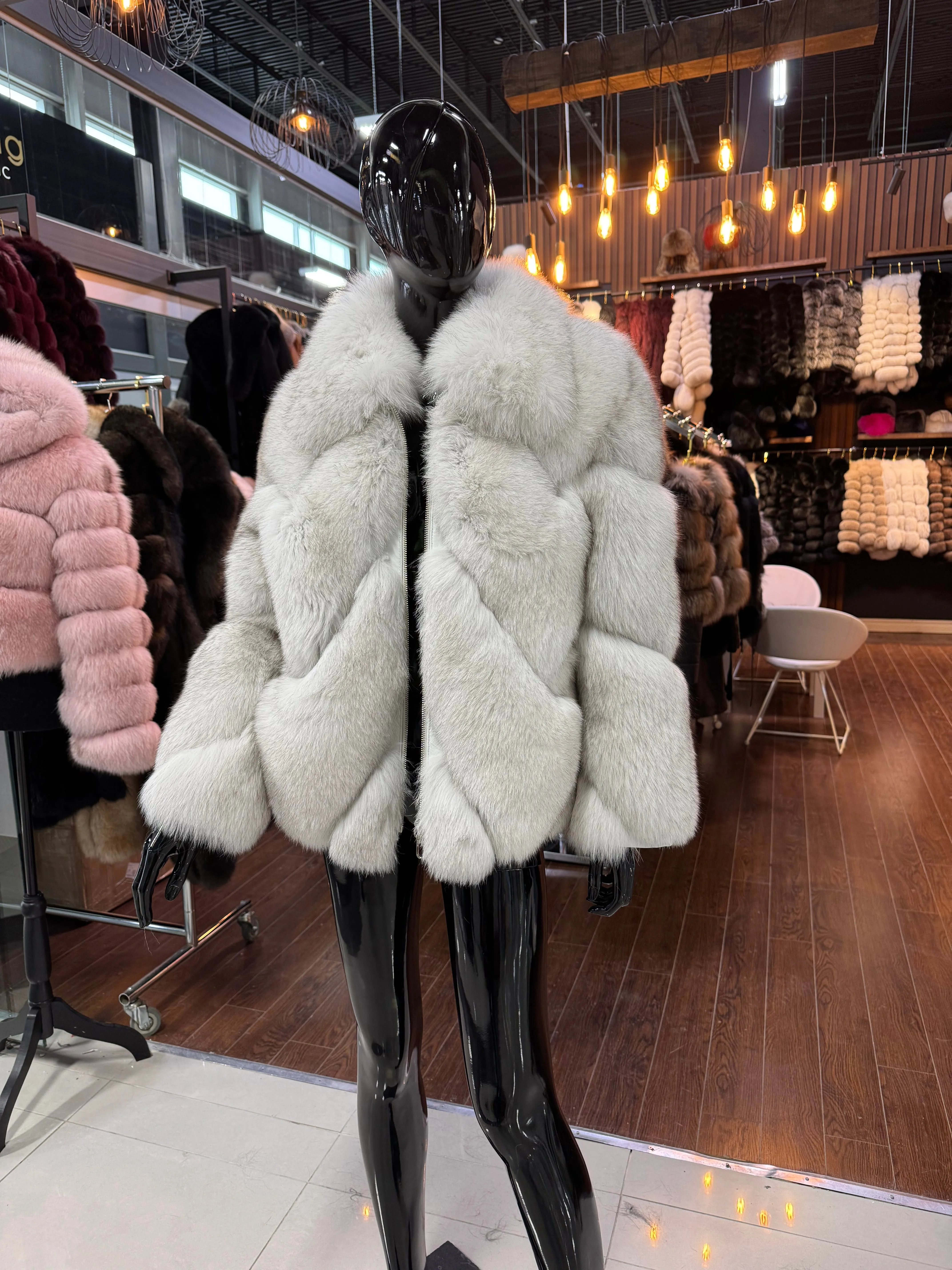 White Fox Fur Jacket