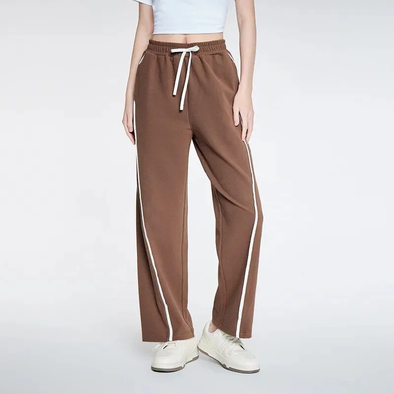 Women Casual Contrast Color Sweatpants