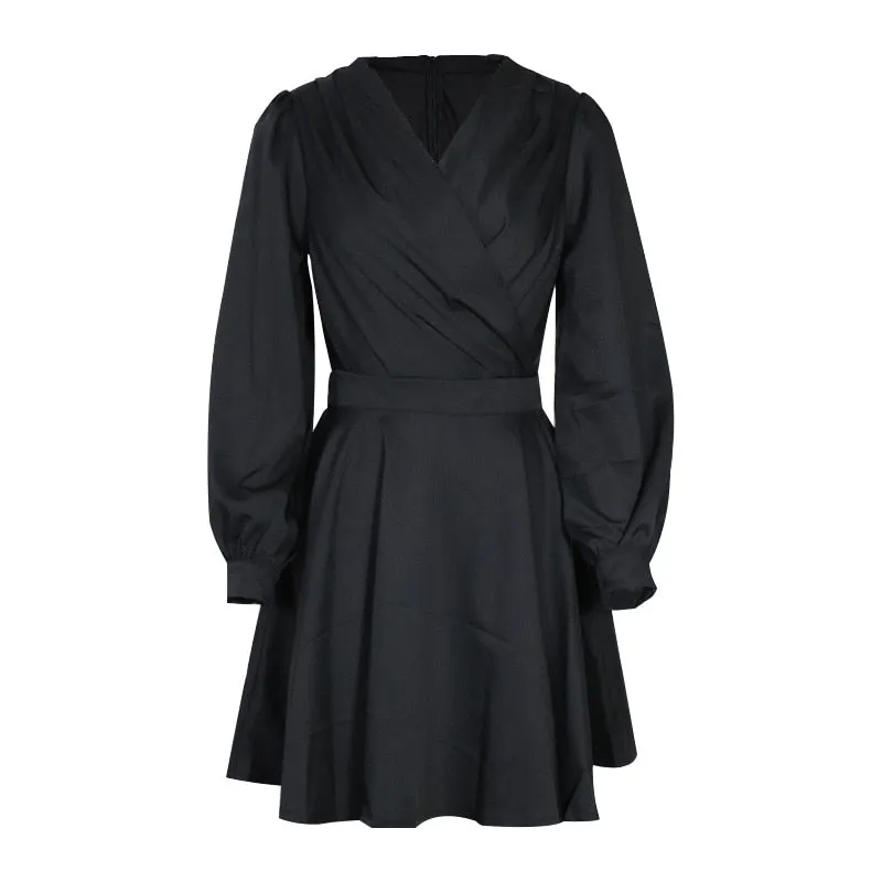 Women Solid Color Casual Slim Mini Dress