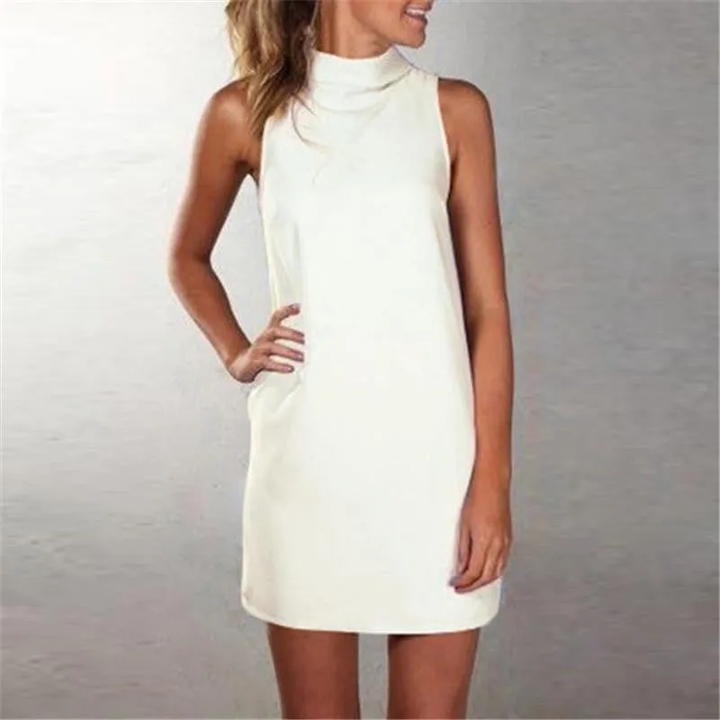 Women Summer Short Dress Casual Sleeveless Loose Party Dresses Oversized