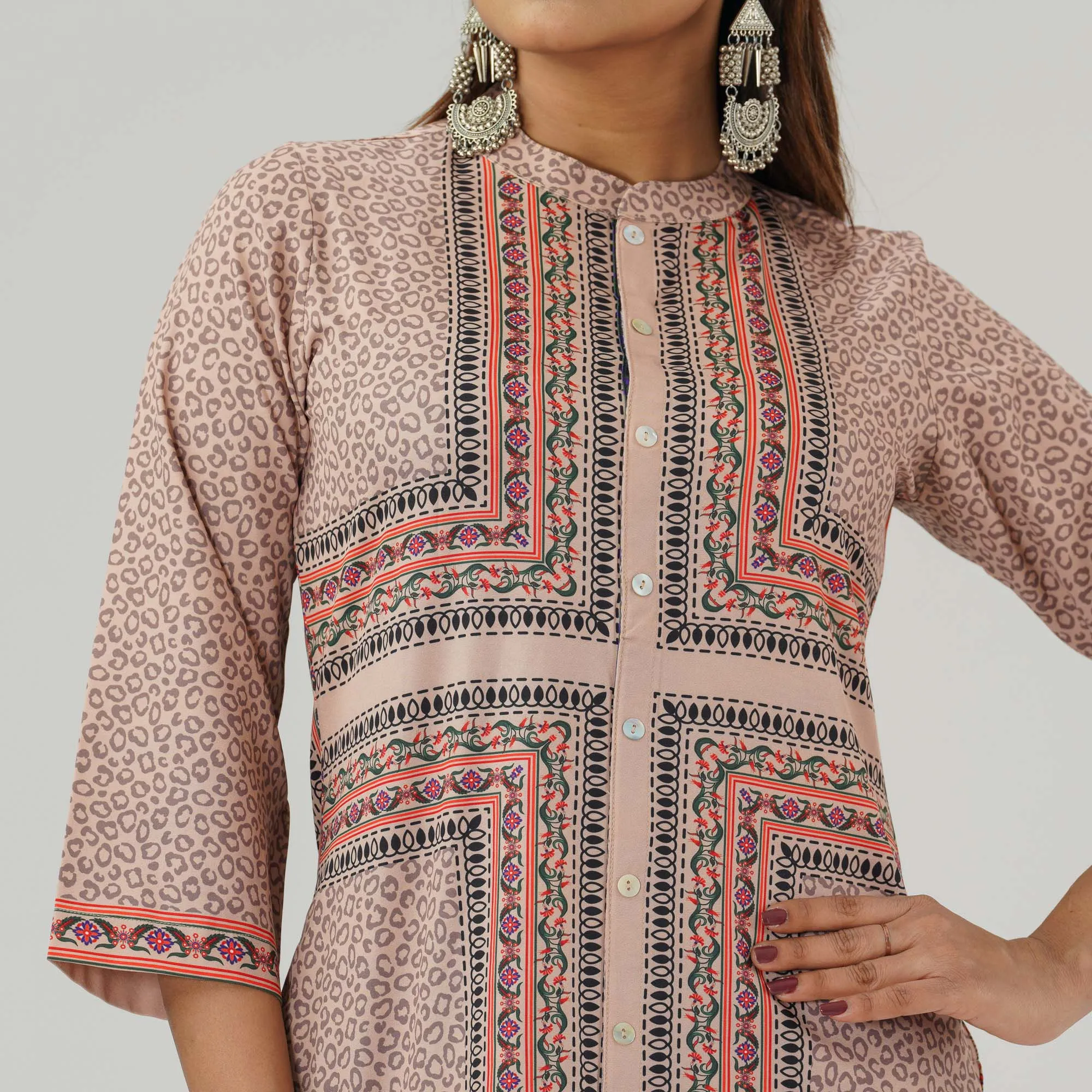 Womens Multi Color Printed Kurti