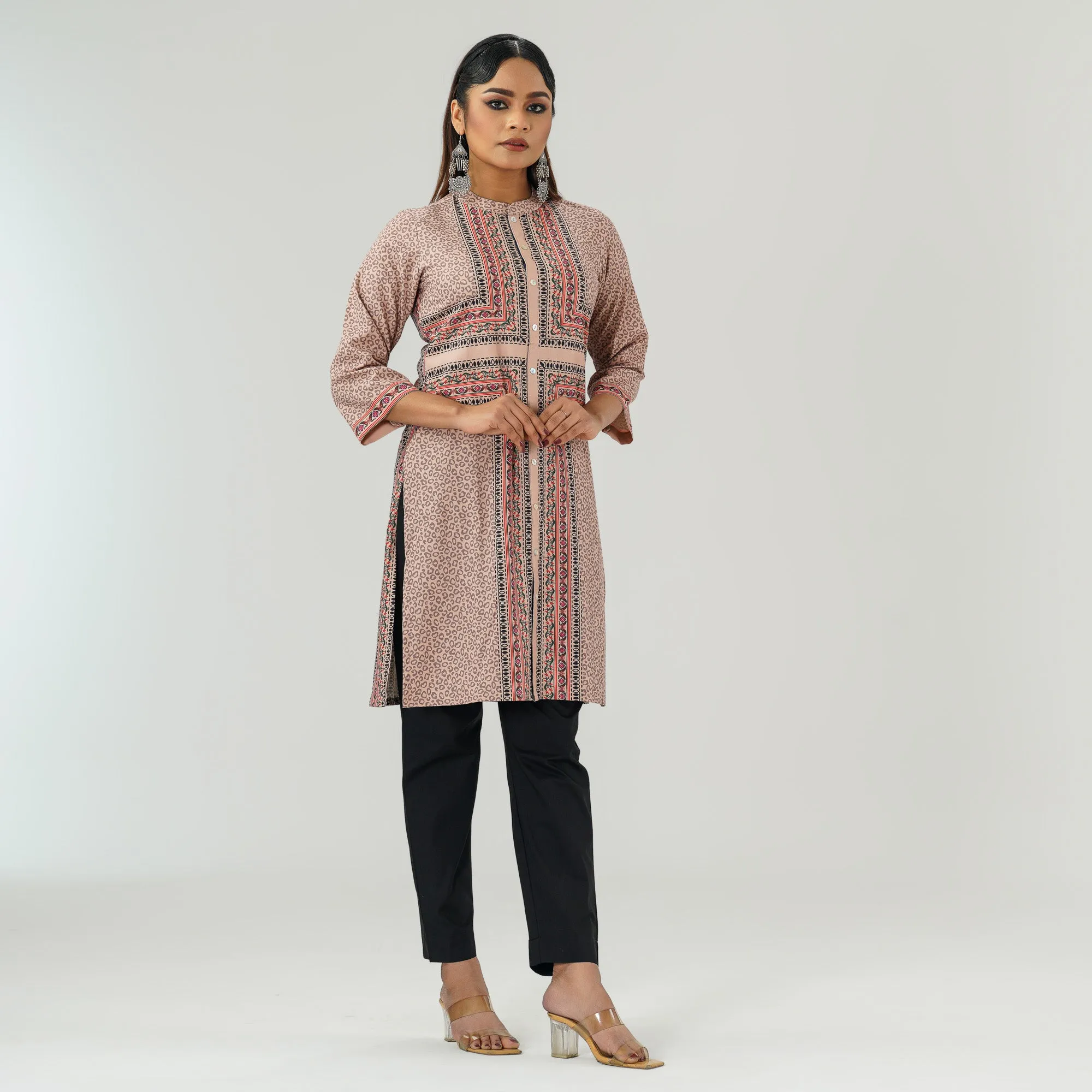 Womens Multi Color Printed Kurti