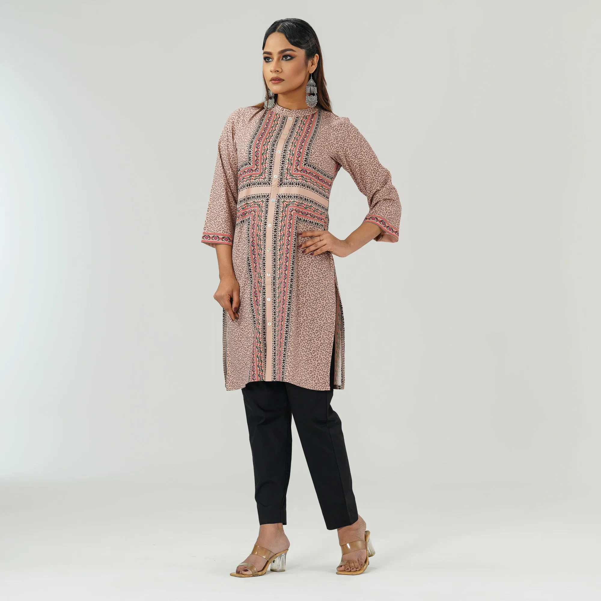 Womens Multi Color Printed Kurti