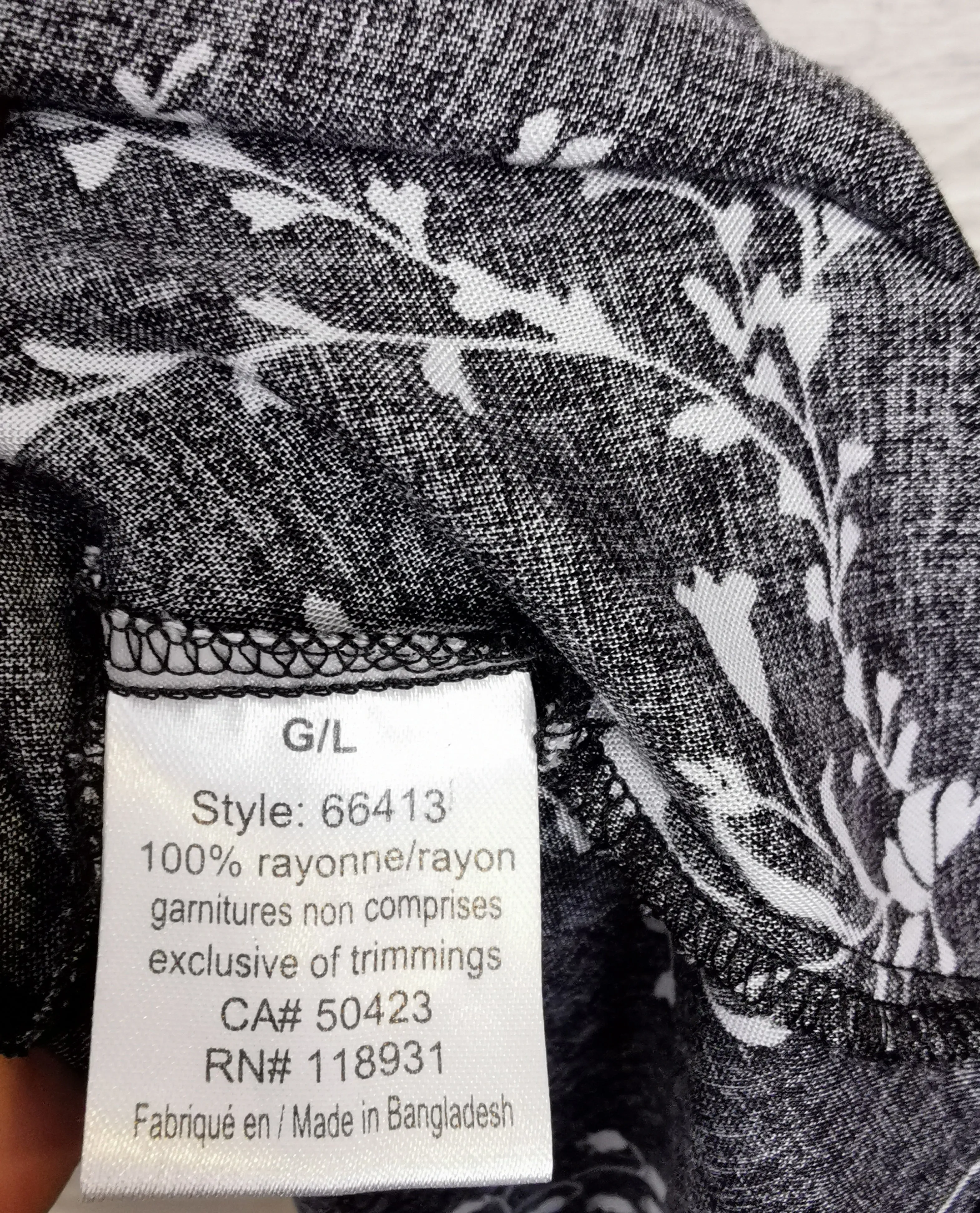 WOMENS SIZE LARGE - GUILTY, Black & White Babydoll Summer Dress NWT B45