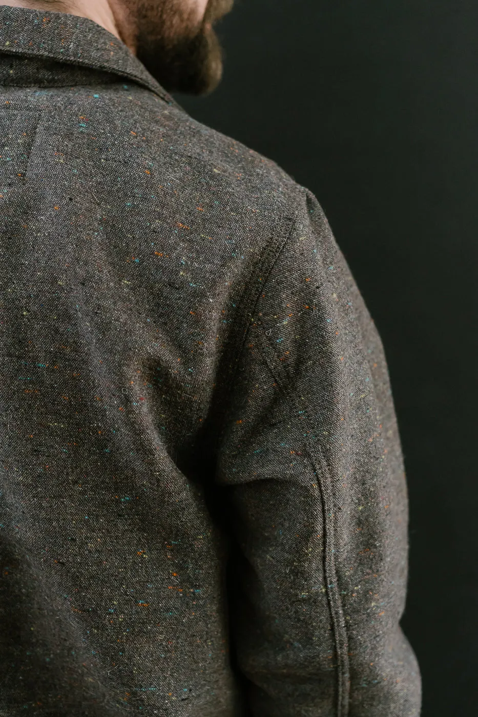 Wool Blend Multi-Nep Chore Coat - Brown