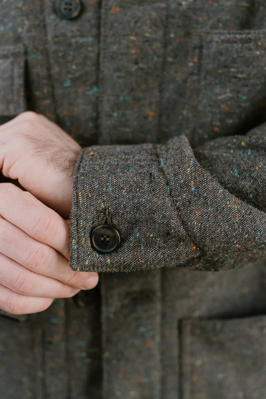 Wool Blend Multi-Nep Chore Coat - Brown
