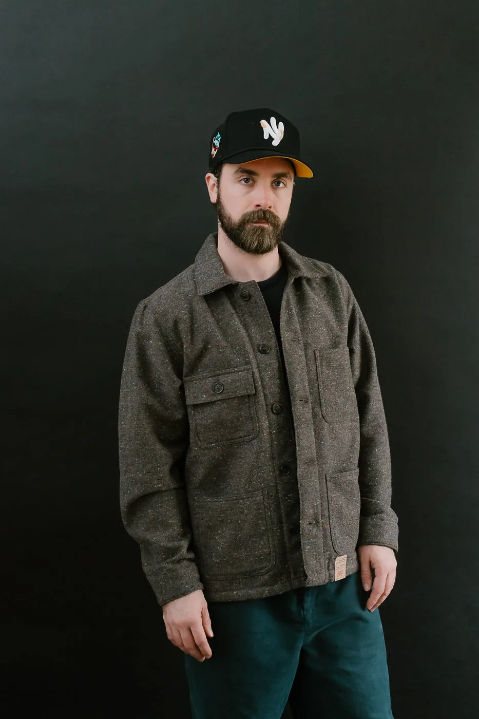 Wool Blend Multi-Nep Chore Coat - Brown