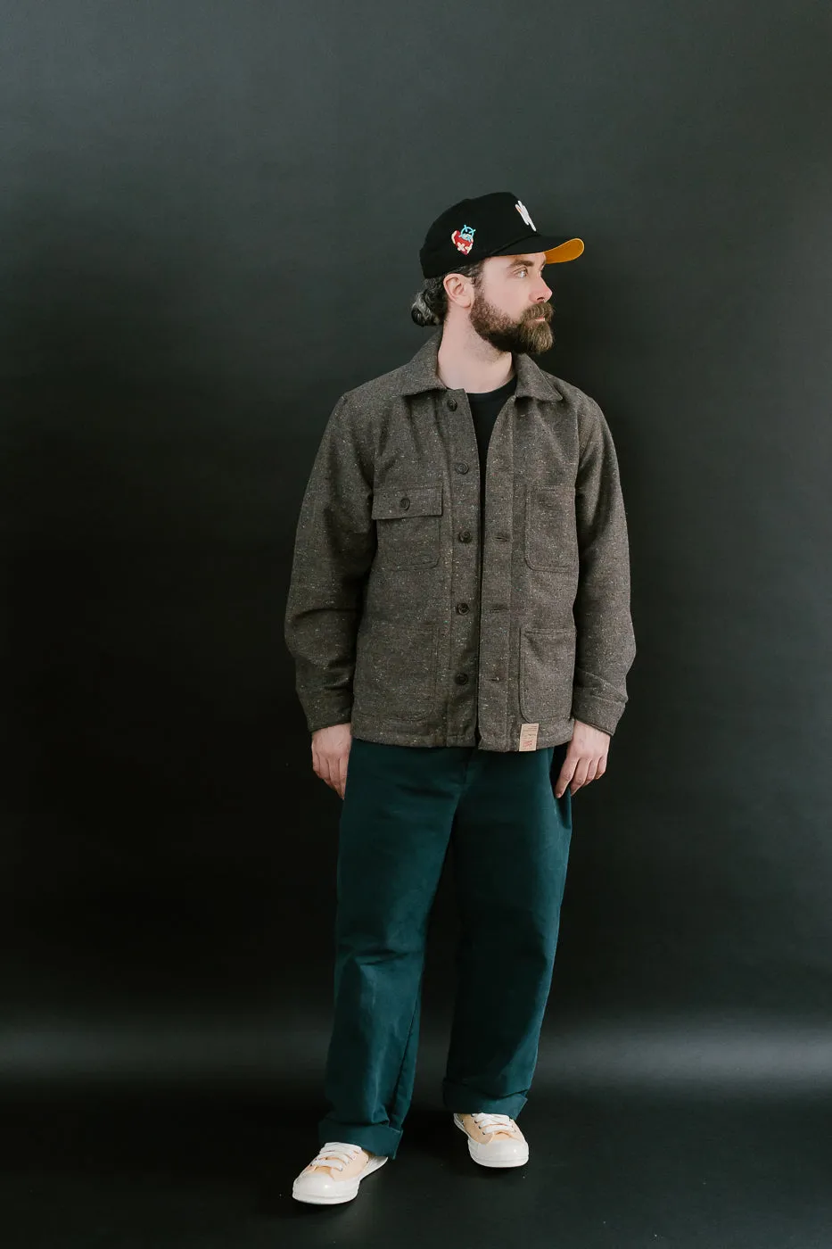 Wool Blend Multi-Nep Chore Coat - Brown