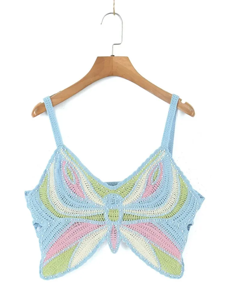 Y2K Butterfly Knit Tank