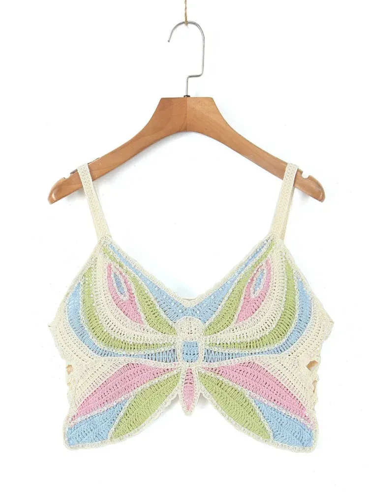 Y2K Butterfly Knit Tank
