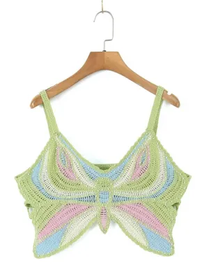 Y2K Butterfly Knit Tank