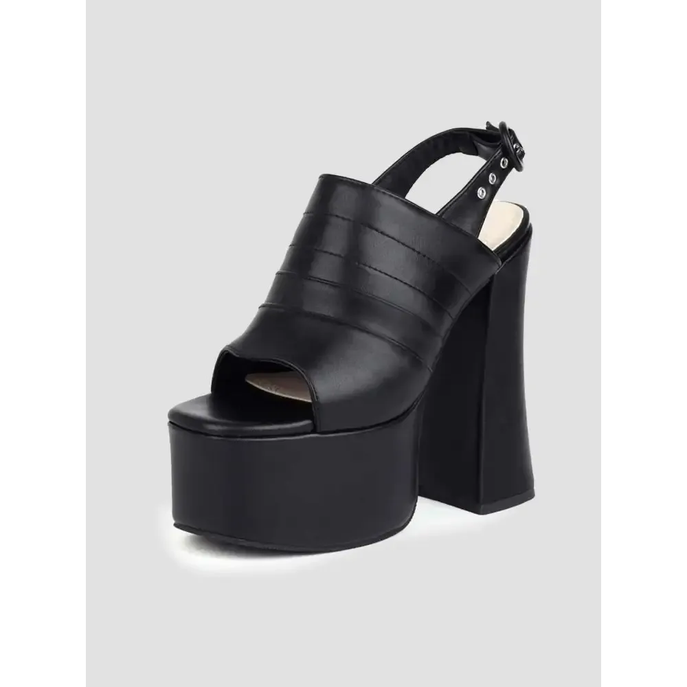 Y2K Slingback Peep Toe Pumps with 15cm Heel for Spring and Autumn
