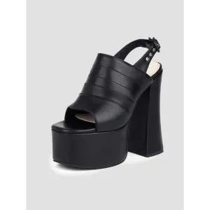 Y2K Slingback Peep Toe Pumps with 15cm Heel for Spring and Autumn